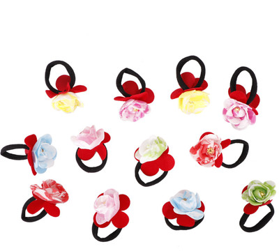 

HONBON Baby Girl hair rubber band Premium Quality Stylish Hair Rubber Bands Hair Bands Elastic Rubber Bands Accessories for Girls/Women , Black Colors (Pack of 12) Rubber Band(Multicolor)