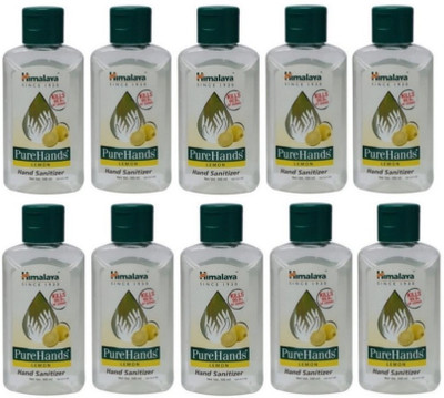

Himalaya Pure Hand Sanitizer lemon fragrance Combo of 10 packs 100 ml each Total 1000 ml(1000 ml, Bottle, Pack of 10)
