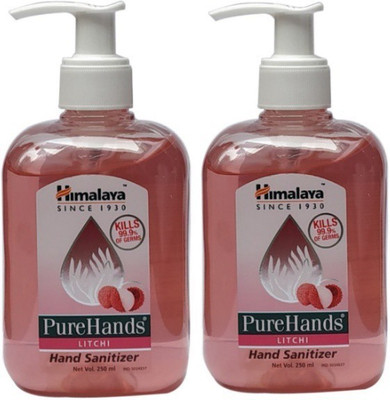 

Himalaya Pure Hand Sanitizer Litchi fragrance Set of 2 packs 250 ml each Total 500 ml(500 ml, Pump Dispenser, Pack of 2)