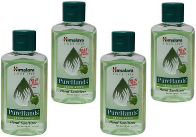 

Himalaya Pure Hand Sanitizer green apple fragrance set of 4 packs 100 ml each Total 400 ml(400 ml, Bottle, Pack of 4)