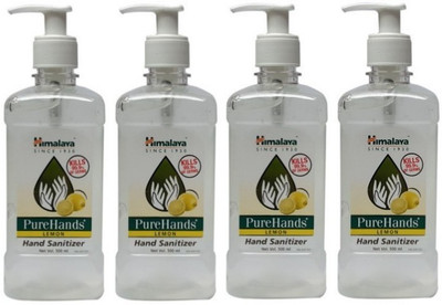 

Himalaya Pure hand Sanitizer combo of 4 pack Lemon fragrance 500ml each(2000 ml, Pump Dispenser, Pack of 4)