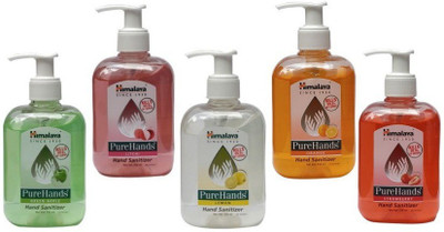 

Himalaya Pure Hand Sanitizer Multi fragrance combo of 5 packs 250 ml each Total 1250 ml(1250 ml, Pump Dispenser, Pack of 5)