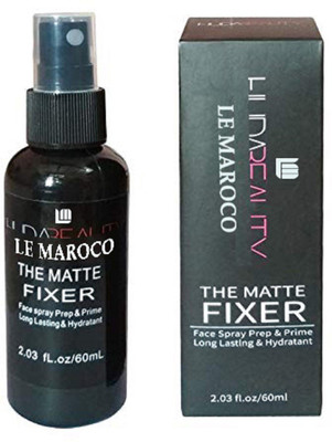 

LE MAROCO THE MATTE MAKE UP FIXER FACE SPRAY & PRIME LONG LASTING, 100ML Highlighter(BLACK)