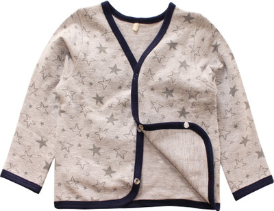 

Kadambaby Full Sleeve Printed Baby Boys & Baby Girls Jacket, Grey