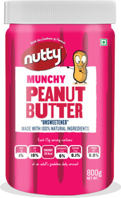 

Nutty Munchy Peanut Butter, 800gm, 100% Natural 800 g
