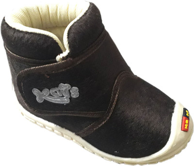 

Kaizen Boys Velcro Casual Boots(Brown, Dark brown