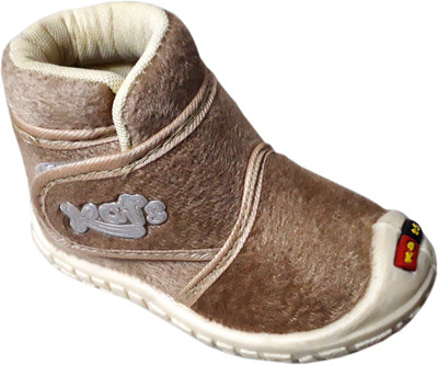 

Kaizen Boys Velcro Casual Boots(Brown, Light brown