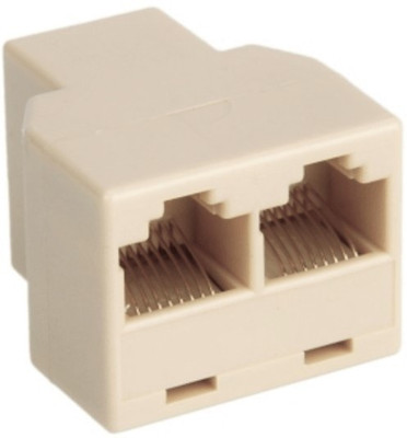

TECH-X 8P8C RJ45 Female T Adapter Connector Jointer Y Splitter Pack of 2 Lan Adapter(0 Mbps)