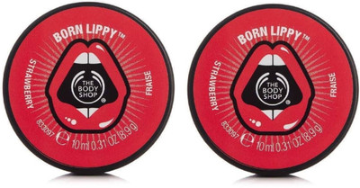 

The Body Shop Born Lippy Lip Balm Combo Strawberry(Pack of: 2, 17.8 g)