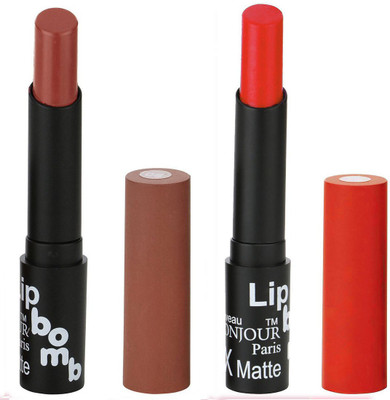 

Bonjour Paris Moisturizing Creamy Lipcolor With Various Finishes Lipsticks A31(Brown, Red)