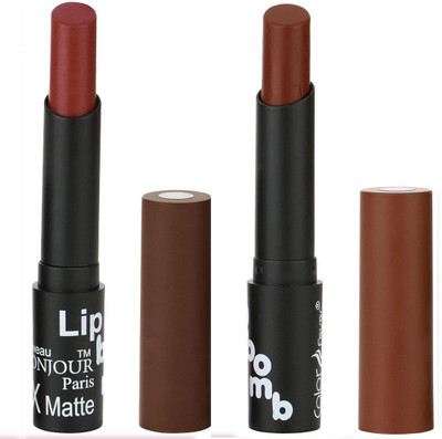 

Bonjour Paris Creamy Matte Lip Sugar Lipsticks (Set Of 2)A5(Cherry, Chocolate)