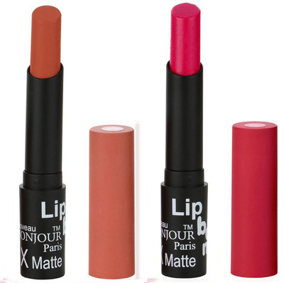 

Bonjour Paris Moisturizing Creamy Lipcolor With Various Finishes Lipsticks A10(Coral, Cardinal)