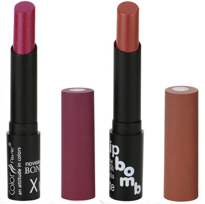 

Bonjour Paris Indian Lip Color Sensation Ultimate Soft Matte Lipsticks A7(Wild Rose, Chocolate)