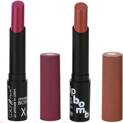 

Bonjour Paris Indian Lip Color Sensation Ultimate Soft Matte Lipsticks A10(Wild Rose, Brown)