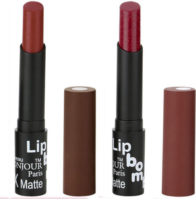 

Bonjour Paris Creamy Matte Lip Sugar Lipsticks (Set Of 2)A2(Cherry)