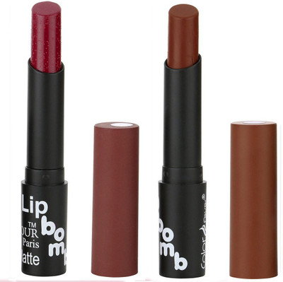 

Bonjour Paris Single Stock Application Color Sensational Creamy Matte With Sheya Butter 2 Pcs Lipsticks A11(Plum, Chocolate)