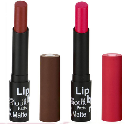 

Bonjour Paris Creamy Matte Lip Sugar Lipsticks (Set Of 2)A10(Cherry, Cardinal)