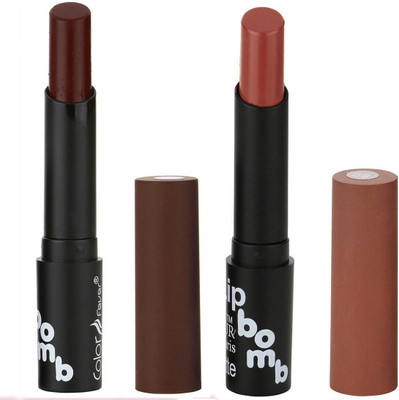 

Bonjour Paris Creamy Matte Lip Sugar Lipsticks (Set Of 2)A26(Rose Wood, Brown)