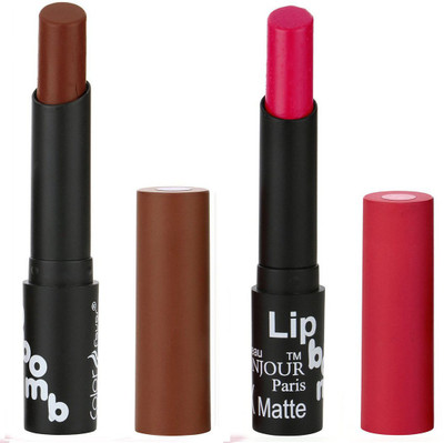 

Bonjour Paris Indian Lip Color Sensation Ultimate Soft Matte Lipsticks A44(Chocolate, Cardinal)