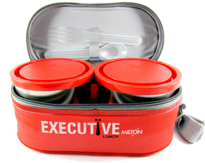 

Milton Executive Series 3 Containers Lunch Box(400 ml), Red