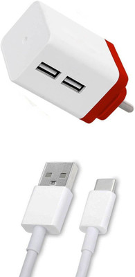 DAKRON Wall Charger Accessory Combo for Samsung Galaxy A8 Star(White)