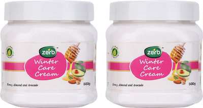 

Zerb Winter Care Moisturizing Face and Body Cream Enriched With Honey Almond Avocado And Aloe Vera to Nourish And Rejuvenate Your Skin - Pack Of 2(500 g)