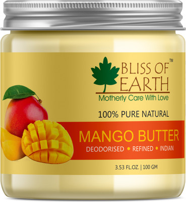 

Bliss of Earth Deodorised Indian Mango Butter For Face Skin Hair & DIY, 100GM(100 g)