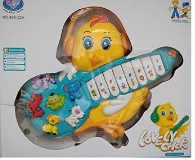 

toyuniverse Lovely Chick Musical Piano With 3 Modes Animal Sounds, Flashing Lights & Wonderful Melodious Music (Multicolor)(Multicolor)