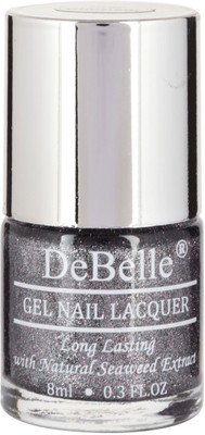 

DeBelle Gel Nail Lacquer Silver glitter -Nail polish 8ml Grey Glitteratti