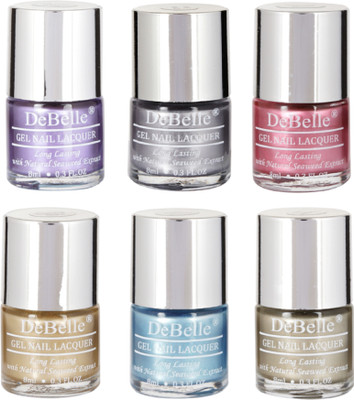

DeBelle Gel Nail Polish Chrome wine Chrome wine ,Chrome Silver,Chrome Glaze,Chrome Gold ,Aqua Frenzy & Rustique Gold(Pack of 6)