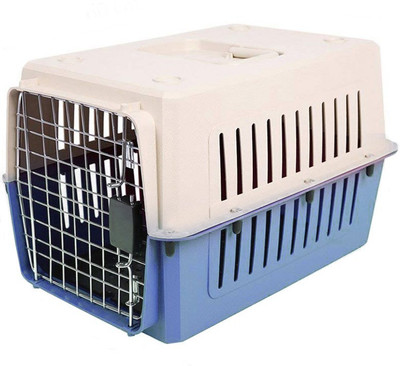 

Urbancart Portable Outdoor Travel Pet Carrier Crate, with cage for Puppies, Cat (Blue) (Medium) Blue Airline Pet Carrier(Suitable For Dog, Cat)