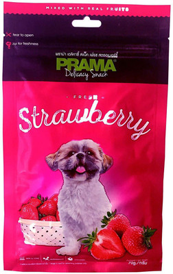 

Prama Fresh Chicken Meat Exotic Flavored Fresh Strawberry Dog Treat(70 g, Pack of 4)
