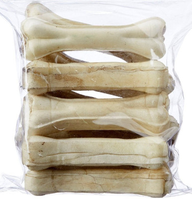 

Goofy Tails Large Raw Hide Pressed Bones For Dog (8 inch, 1 Kg) Chicken Dog Treat(1 kg)