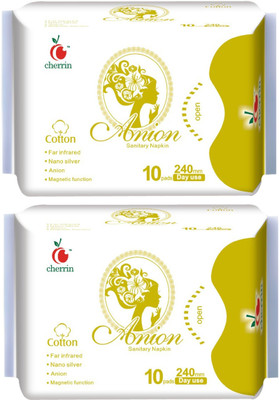 

Cherrin Anion 240mm Day Use 10+10 Sanitary Pad(Pack of 20)