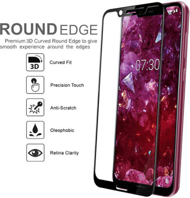 Express Buy Edge To Edge Tempered Glass for Nokia 8.1(X7)(Pack of 1)