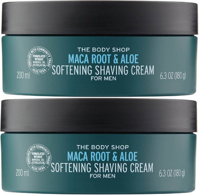 

The Body Shop Maca Root & Aloe Softening Shaving Cream For Men (200ML+200ML Pack of 2)(400)
