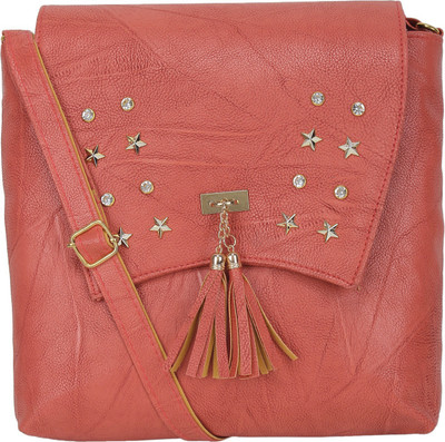 

AASFA Women Casual Pink PU Sling Bag