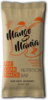 

THE LEAN SNACK GINGER AND MANGO OATMEAL NUTRITION BAR PACK OF 8(33 g, Pack of 8)