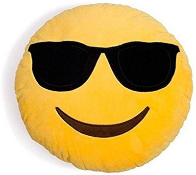 Arvel smiley heart pillow 37*37cm softly pillow high quality pillow\Smiley Thick Plush Pillow Round Cushion Pillow Stuffed /Gift for Kids/for Birthday Gift -30CM , Yellow (Heart-Eyes Smiley - 37 cm(Yellow)