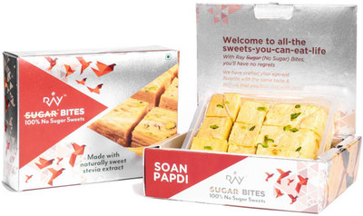 

Ray Soan Papdi - 100% Sugar Free Sweets (500 gm) Ideal for Diabetics(Coconut Flavour)(500 g, Vacuum Pack)