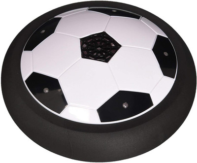 

janak impex Air Power Soccer Disk, Indoor [Hover Action] Air Soccer With Foam Bumpers And Led Lights (Black, White) Football