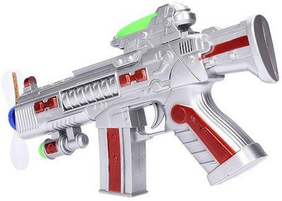 

AS Collection Space Toy Gun with LED Matrix Flashing Rotating Blades(Multicolor)