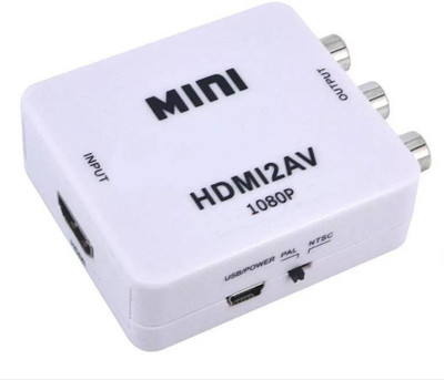 

Wofier TV-out Cable HDMI2AV Converter(White, For TV, 1.5)