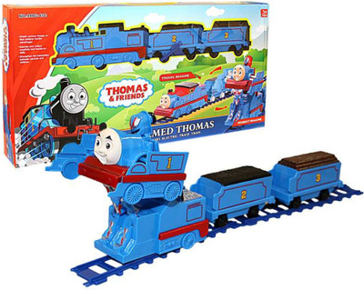

TOYGALAXY THOMAS AND FRIENDS ELECTRIC TRANSFORMER TRAIN SET WITH LIGHTS AND SOUND(Blue)