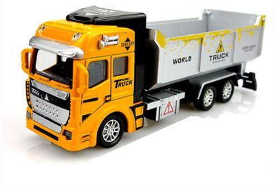 

TOYGALAXY 1:48 Miniature Model Alloy Engineering Vehicle Dump Truck Gift for Children(Silver, Yellow)