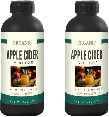 

SHARRETS Organic Apple cider Vinegar [ Raw, Unfiltered, with the 'Mother'] 2 X 32 Oz. Vinegar(946 ml, Pack of 2)