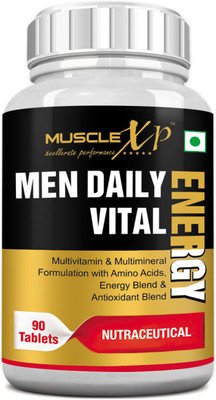 

MuscleXP Men Daily Vital Energy With Multivitamins, Multiminerals & Energy - 90 Tablets(90 No)
