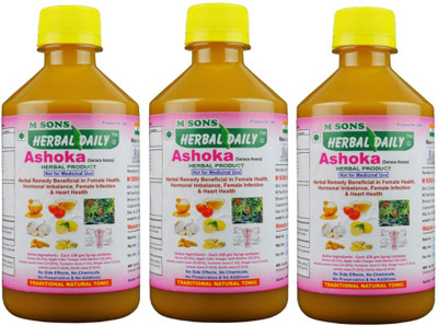

M SONS Herbal daily Ashoka pack 2 for Female Health, Hormonal Imbalance, PMS, Irregular Menses(400 ml)