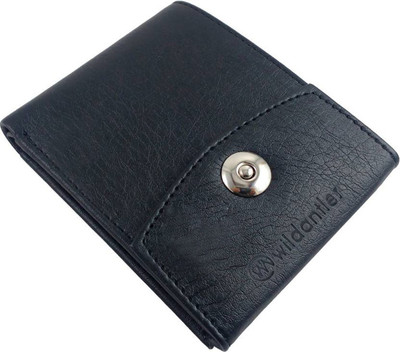 

Wildantler Men Black Artificial Leather Wallet(6 Card Slots)
