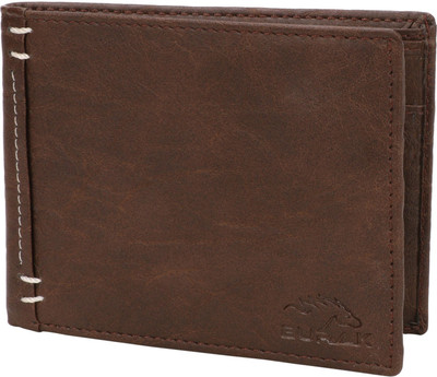 BURAK Men Brown Artificial Leather Wallet(4 Card Slots), Brown-02